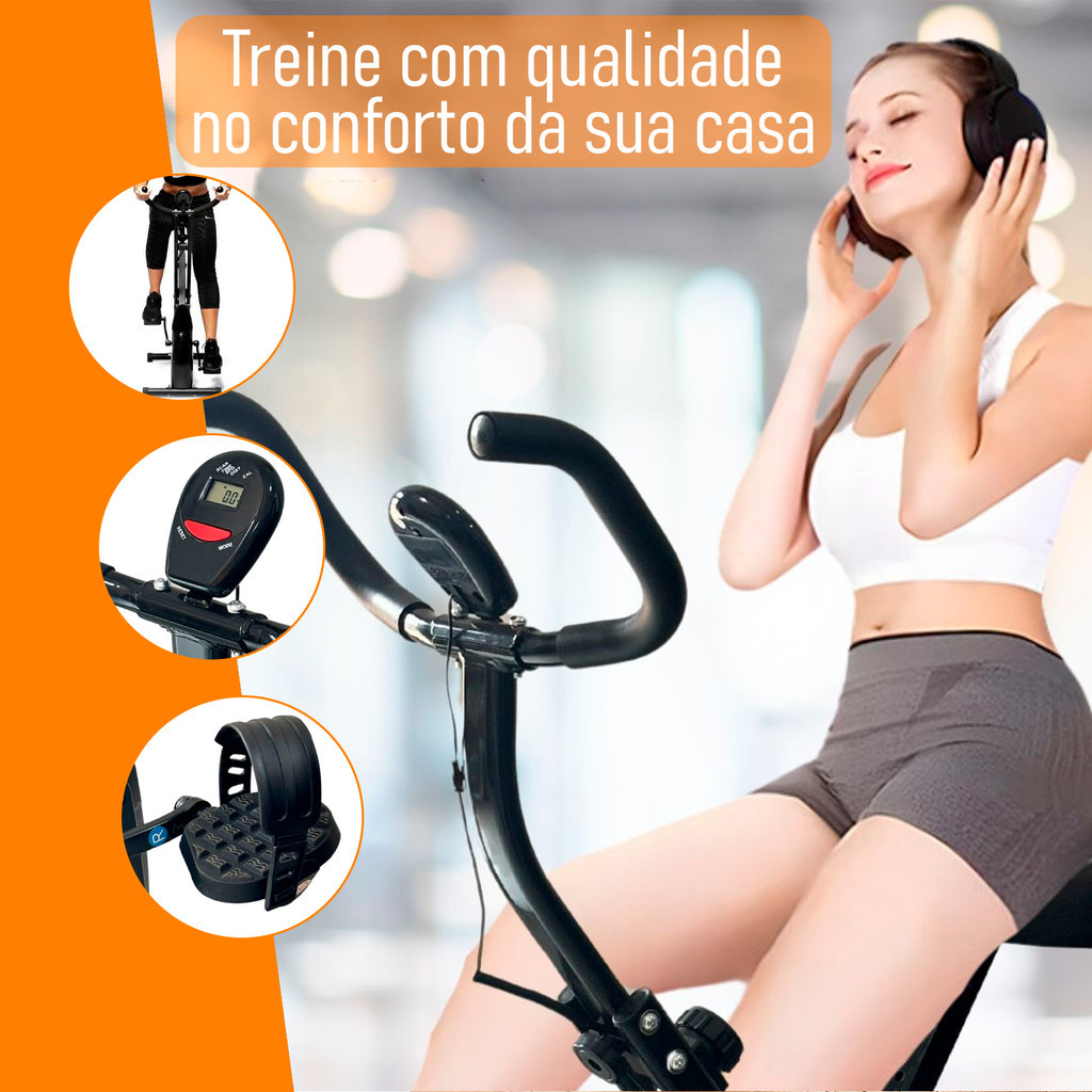 Imagem Bicicleta Ergometrica Vertical FlyWheel Dobravel para Spinning Bike Ergonométrica Semi Profissional