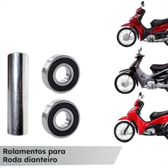 Kit Espaçador com Rolamentos Dianteira para Biz 100/110/125