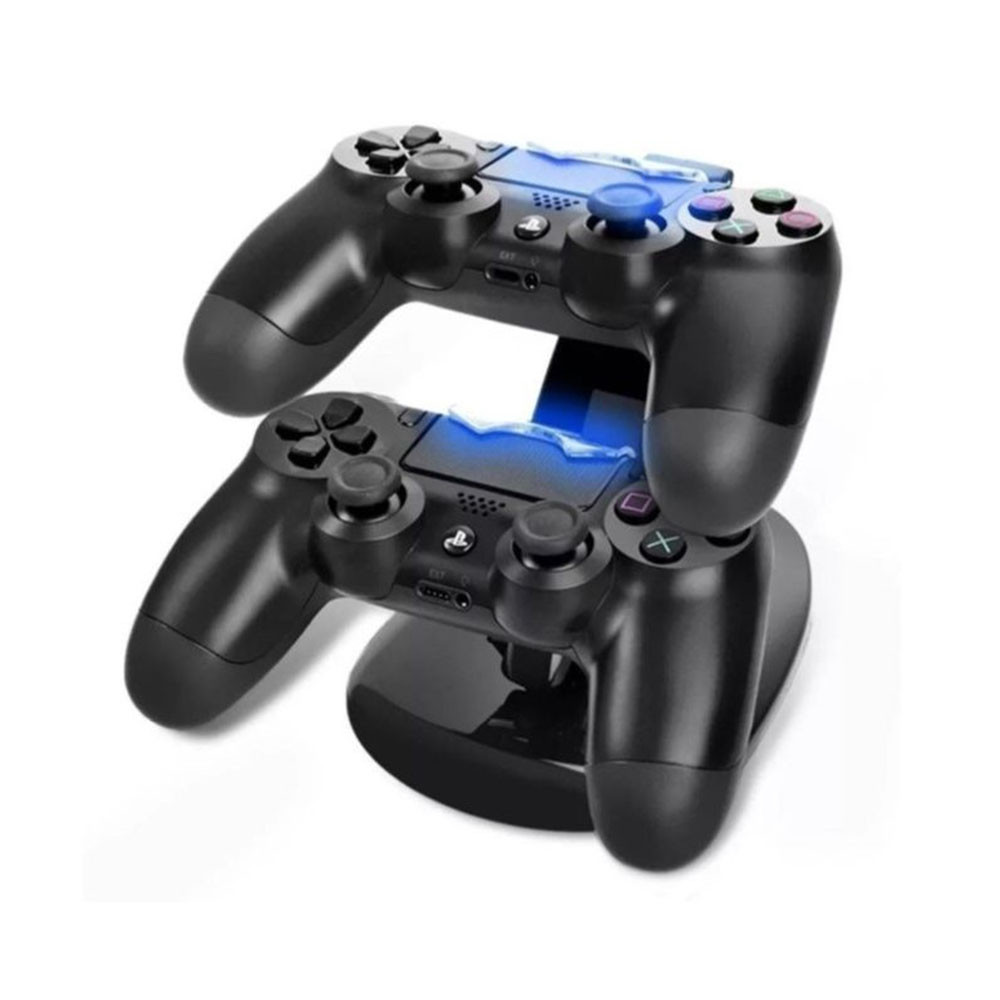 Dock Station Duplo P/ Controle Ps 4 Base Carregadora De Mesa