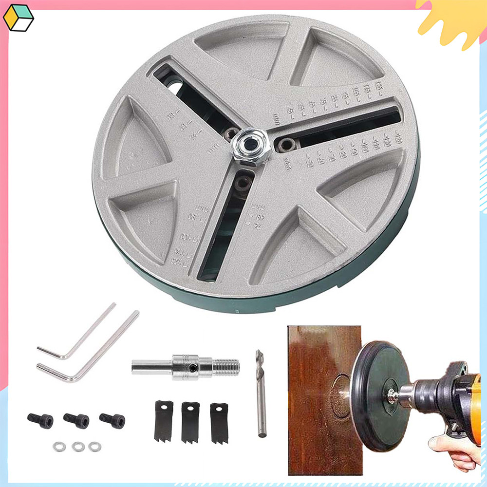 Ferramenta de Serra de Furo Ajustável , Ferramenta Abridor de Furo Ajustável, Faixa de Perfuração de 45-130 mm