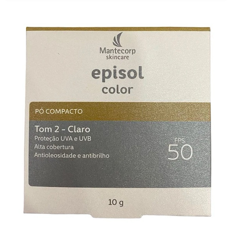 Mantecorp Episol Color Pó Compacto Tom 2 Claro FPS50 10g em Oferta na Shopee