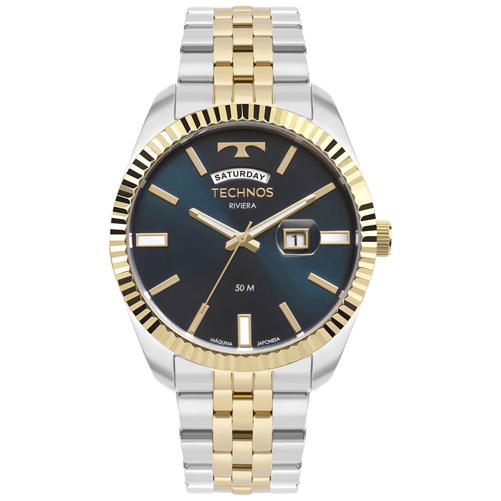 Relógio Technos Masculino Riviera Dourado - 2350AM/1A em Oferta na Shopee