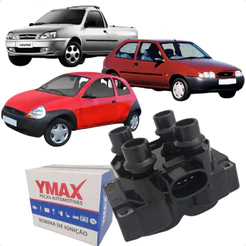 Bobina Ignição Courier Fiesta Ka 1.0 1.3 8v Endura 1996 1997 1998 1999