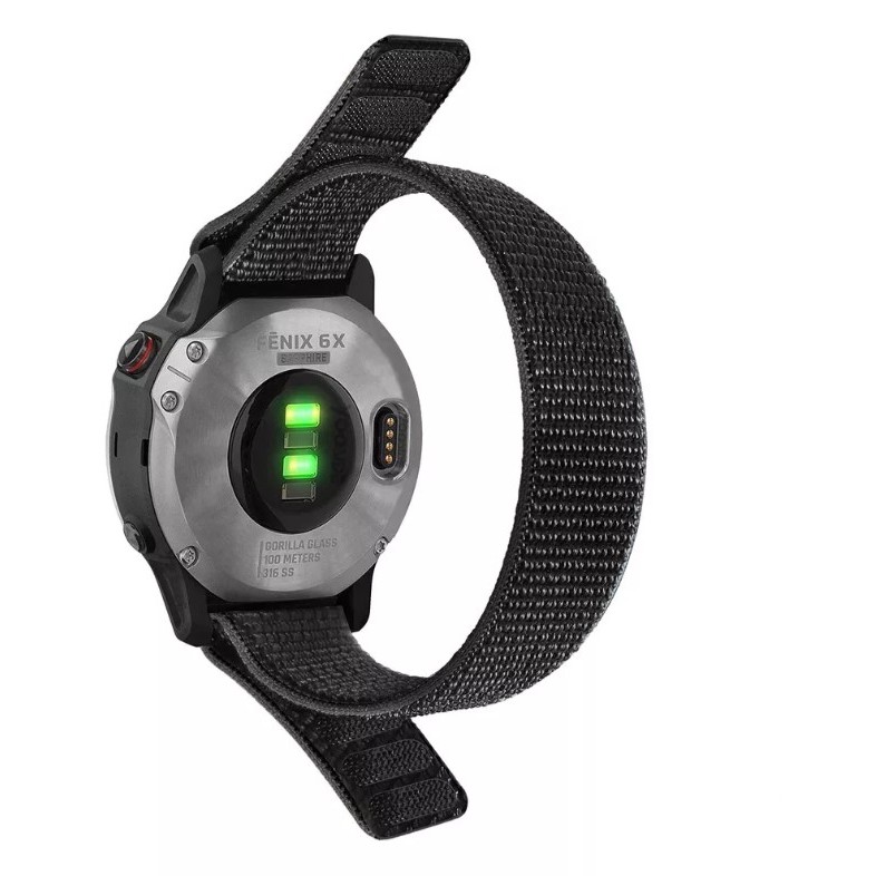 Pulseira Compatível Garmin Fenix 8X 7X 6X Velcro Nylon 26mm