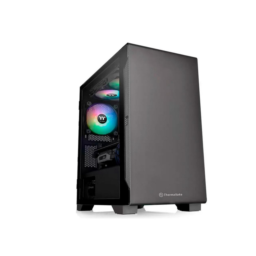 Gabinete Gamer ThermalTake S100TG, Mini Tower, Lateral deVidro , MATX, c/ Fonte 600W, 1x Fan, CA-3Q9-60S1WZ-00
