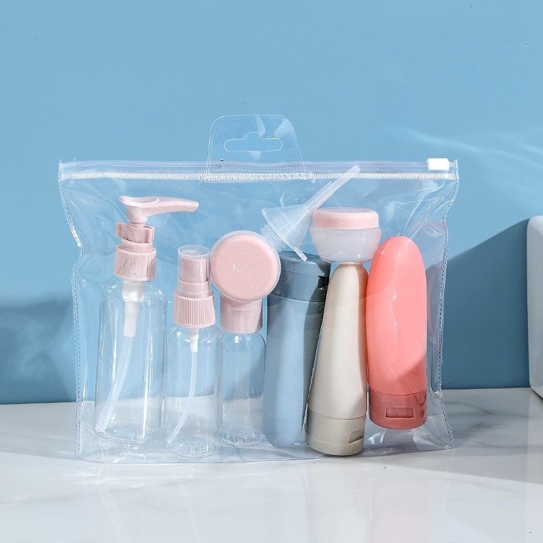 Kit 11 Frascos Porta Shampoo Cremes Plastico Para Viagem Sabonete Pequeno Bolsa Mala Compacto