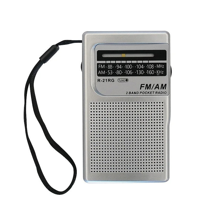Rádio De Bolso Mini FM/AM/P2 de 2 Bandas Retrô Vertical Pocket Altomex Modelo AL-356