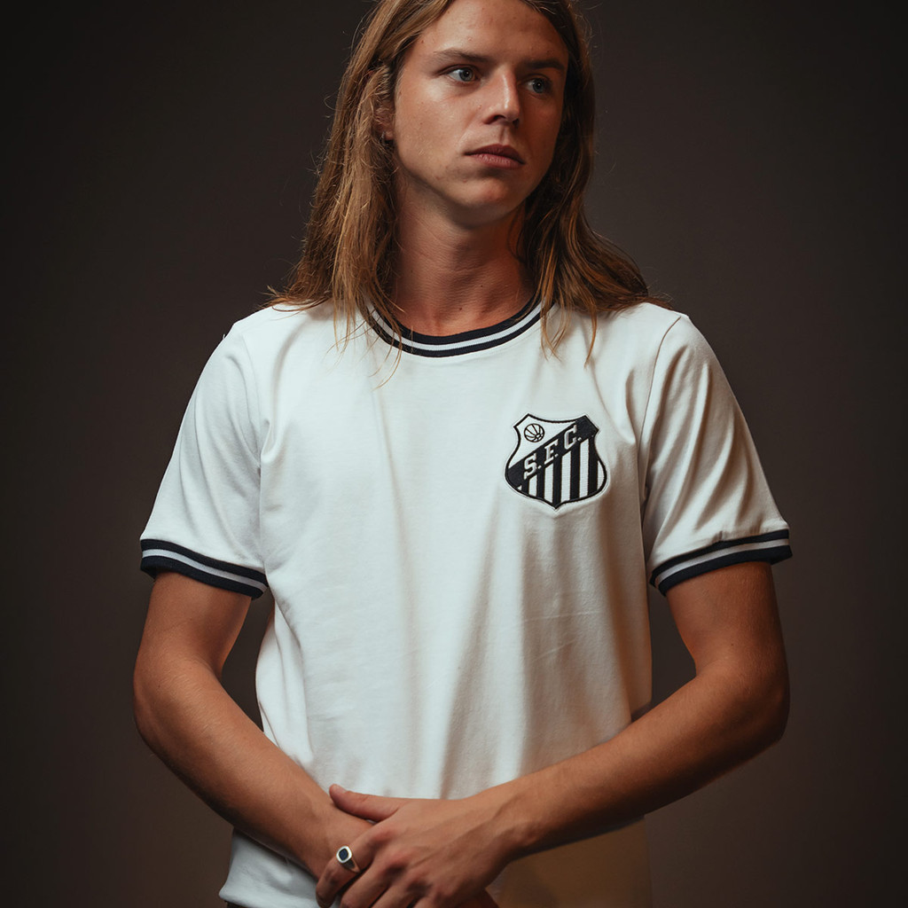 Camisa Santos Retrô Vintage Masculina Oficial em Oferta na Shopee