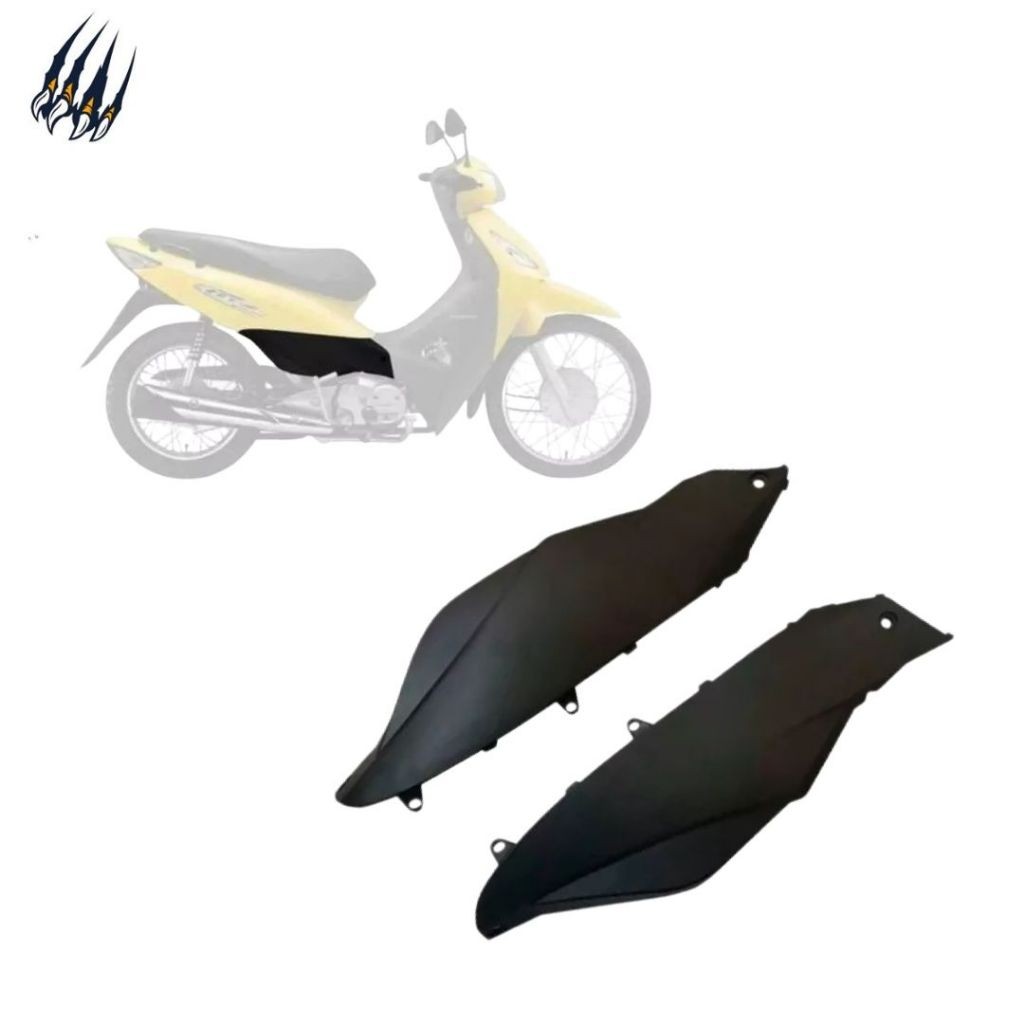 Tampa Lateral Par Modelo Original Pro Tork Para Moto Honda Biz Mais + 125 KS / ES 2006 A 2010
