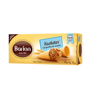 Casquinha de Sorvete Kasketes 75g Com 18 Unidades - Barion em Oferta na Shopee