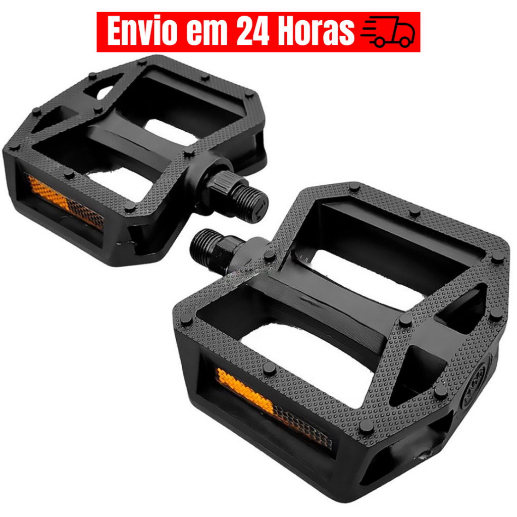 Pedal Bike Plataforma 9/16 Nylon Com Esferas Resistente Bicicleta - Preto em Oferta na Shopee