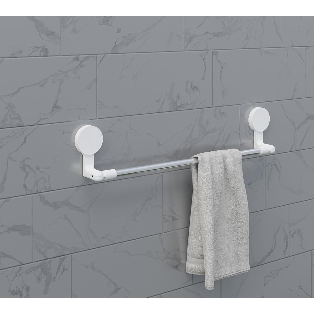 Porta-Toalha com Adesivo Branco Astra