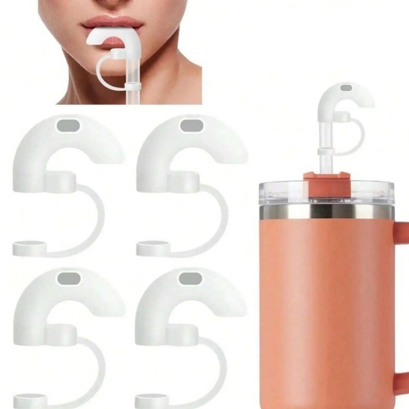 1/3/5 Unidades De Cobertura De Palha De Silicone Antirrugas-Rolha Reutilizável Com Tampa-Plugues Universais-De Canudos D