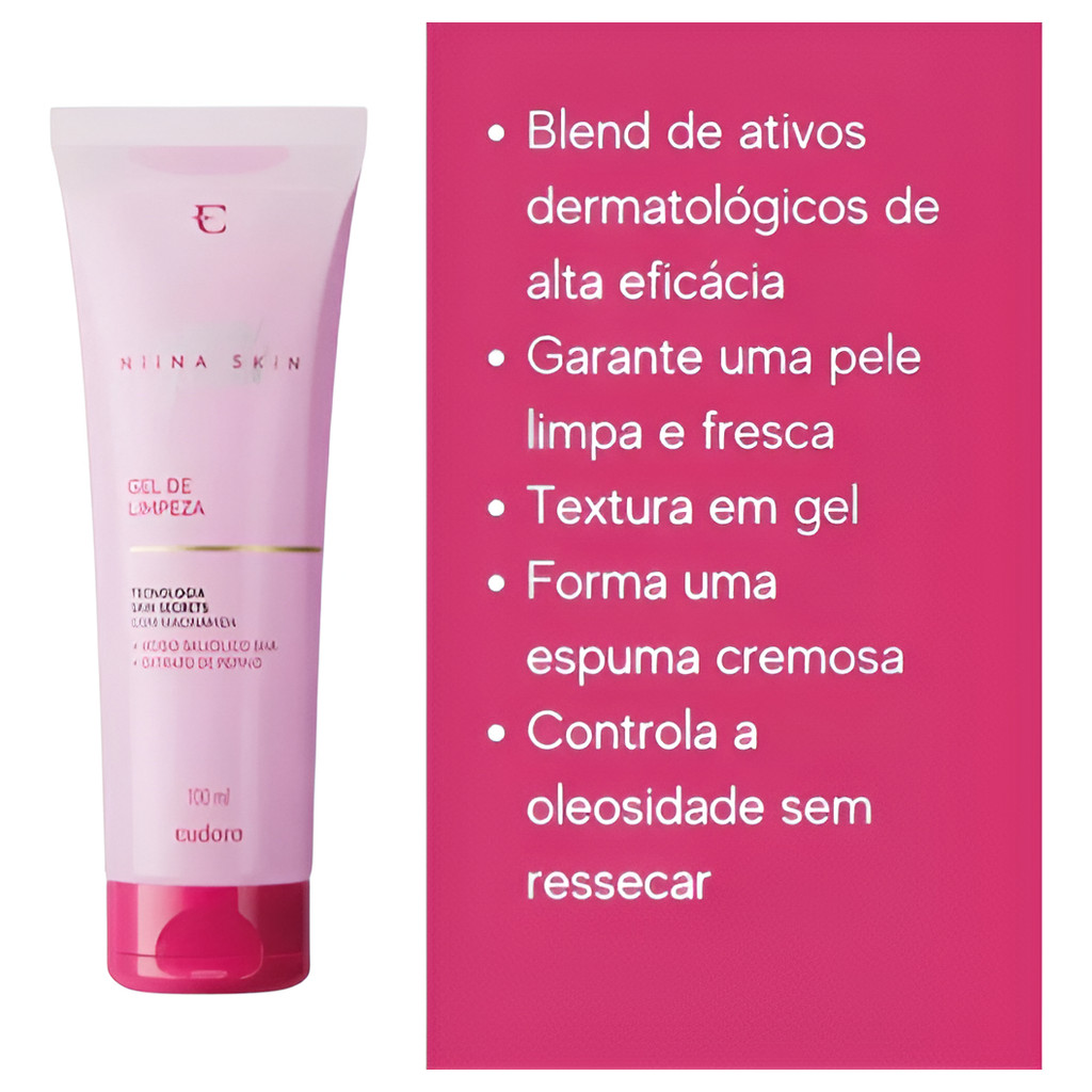 Eudora Niina Secrets Skincare Gel De Limpeza Facial 100ml