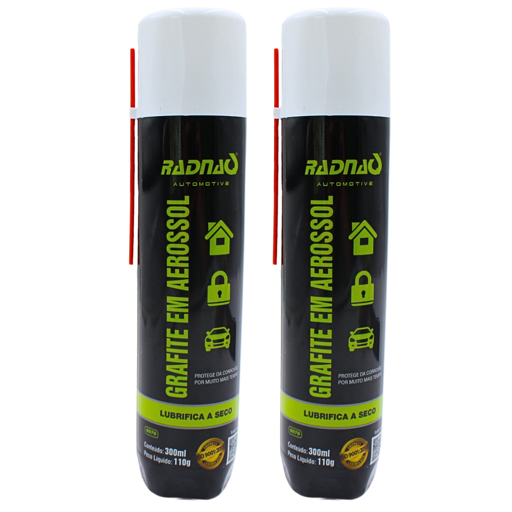 Grafite Spray Lubrificante A Seco Cadeado Fechadura Portão 600ml