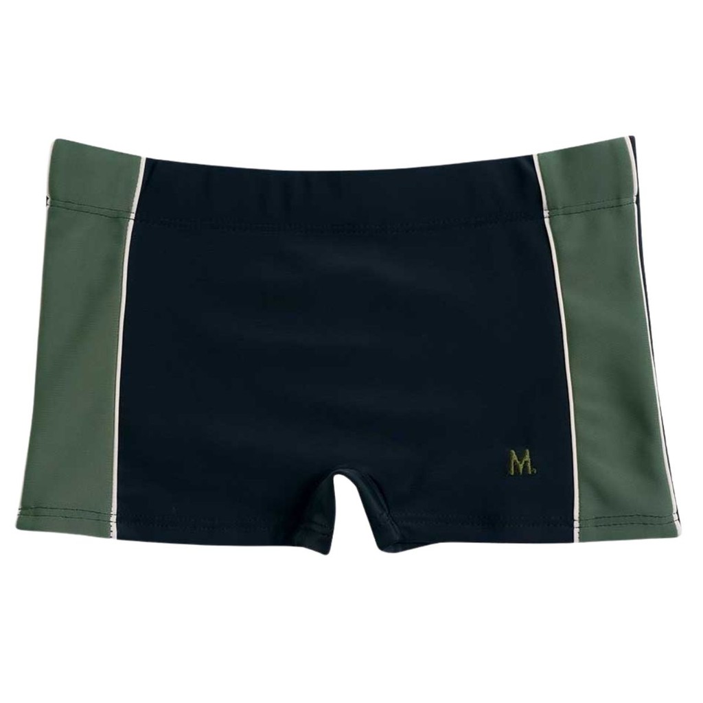Sunga Praia Infantil Boxer Mash Listras Laterais Resistente Com Recorte