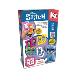 Jogo Memo Play Stitch Memória com Desafio Elka - 1284 Brinquedo Educativo Infantil Lógica Raciocínio