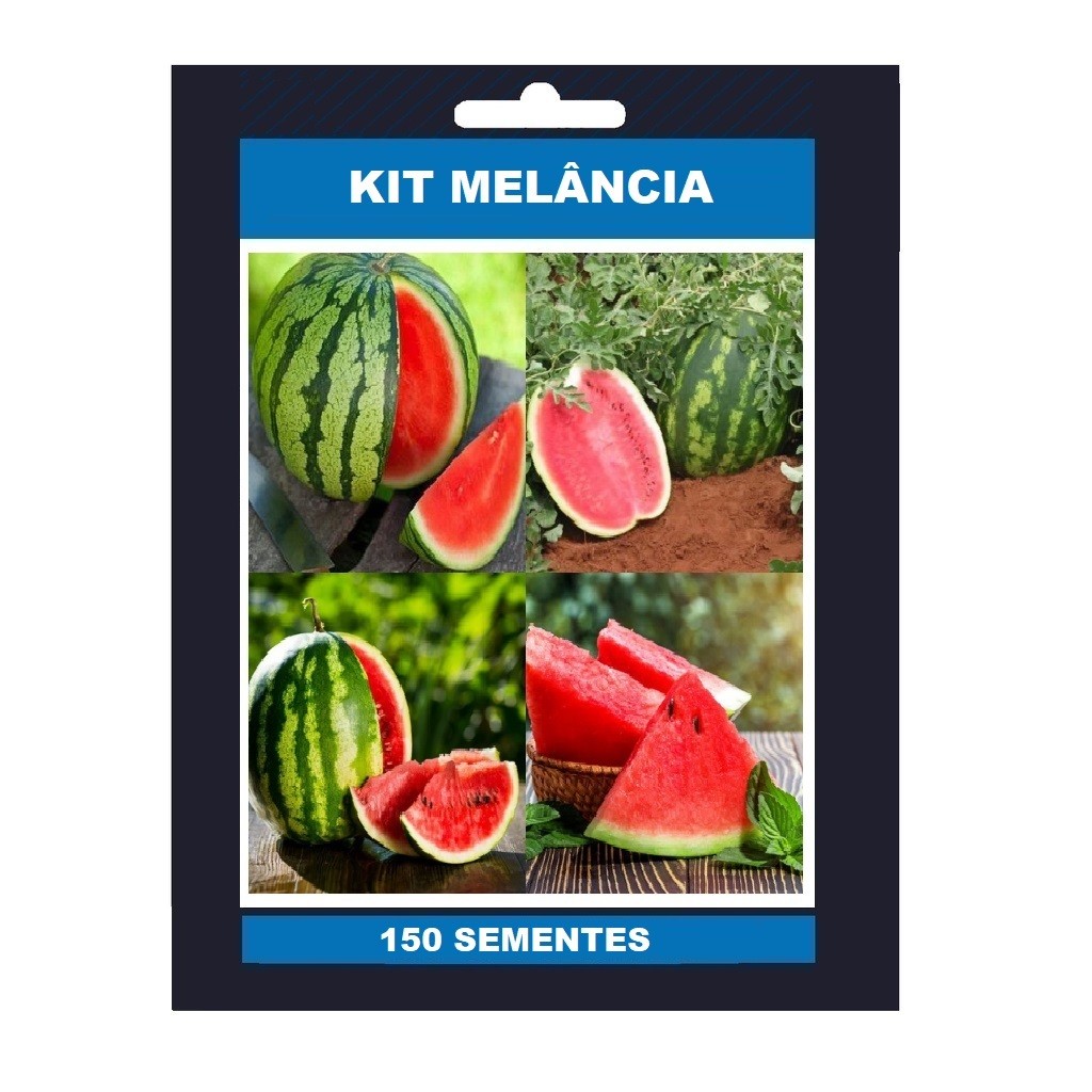 Kit Melancia Manchester, Rochedo e Topgun - 150 Sementes - 50 sementes de cada