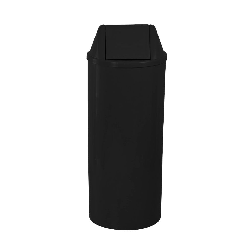 Lixeira 22L redondo com tampa basculante preta para condomínios, festas, eventos EB12P JSN em Oferta na Shopee