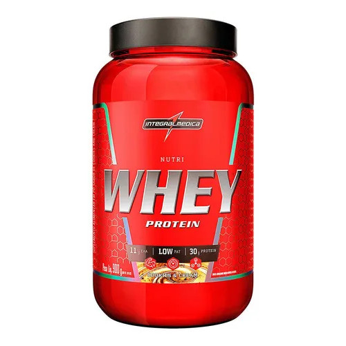 Nutri Whey Protein Cookies Cream 900g Pote Integralmedica Hipercalórico Massa Muscular Pós Treino
