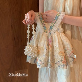 [Estoque Pronto] Vestido De Férias Para Meninas Verão Criança Bebê Princesa Francesa Elegante Floral em Oferta na Shopee
