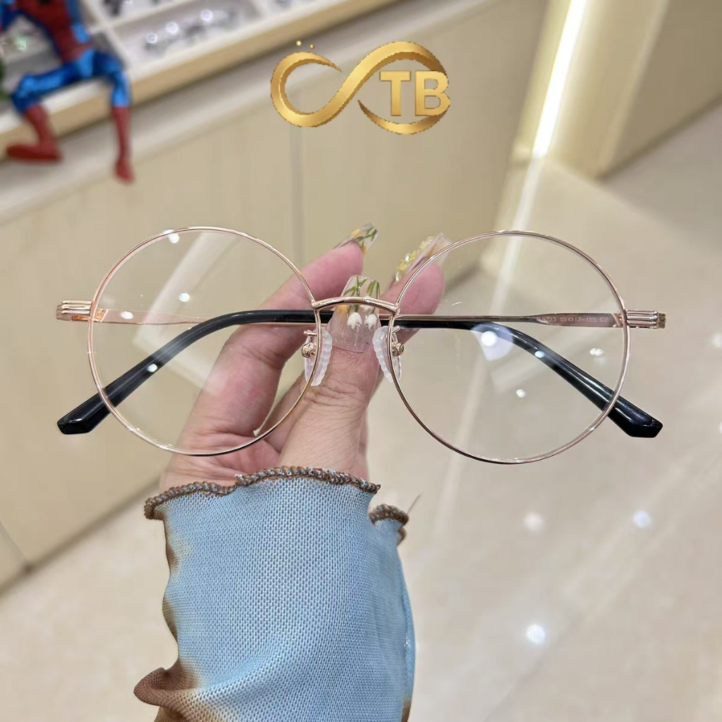 TB Moda Óculos Unissex com Armação Redonda de Metal – Ideal para Festas, Casamentos e Fotos