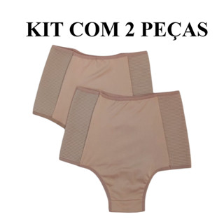 KIT 2 Calcinhas galena Cinta Modeladora Cós Alto Pós Parto Zero Barriga Redutora de Medidas em Oferta na Shopee