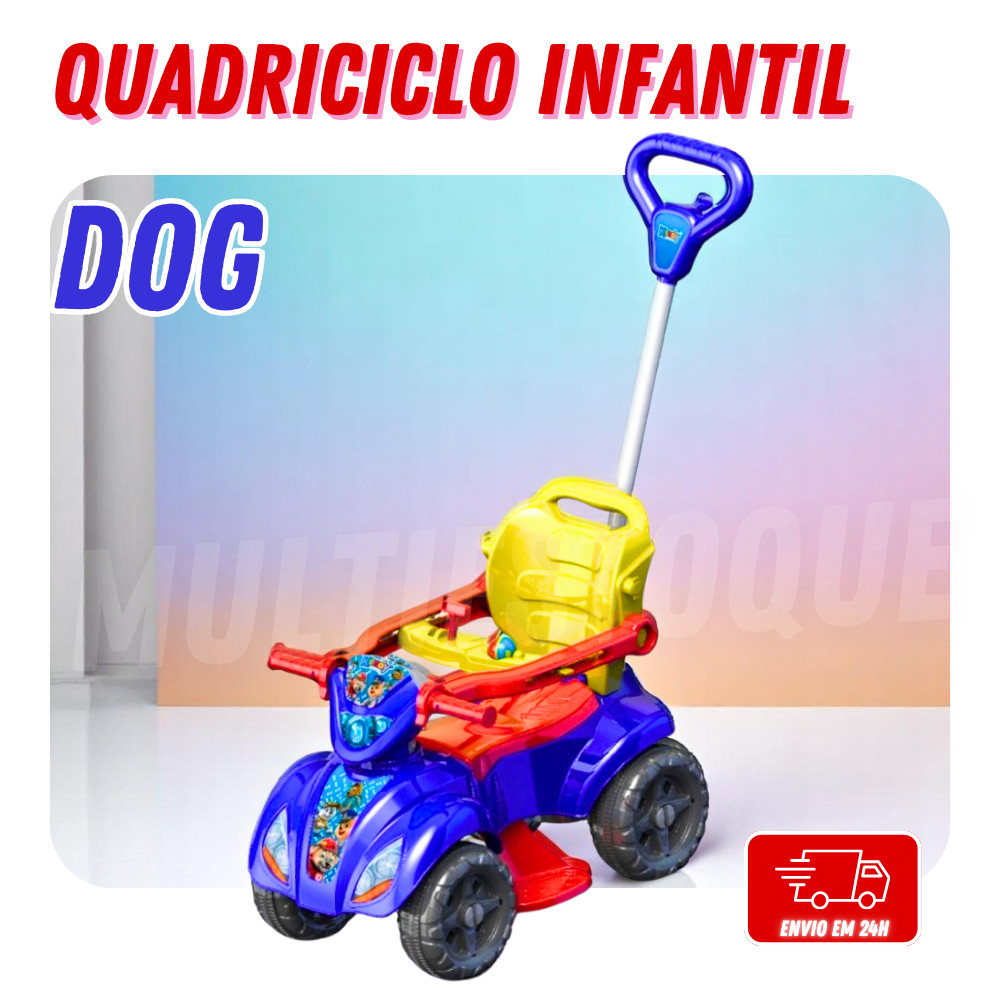 Quadriciclo Infantil Dog Menino - Azul