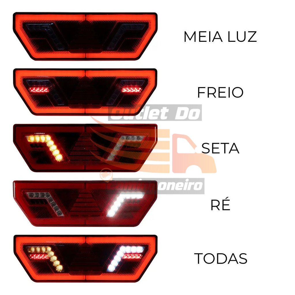 Lanterna Traseira Led Carreta Guerra 2015 Lado direito — foto 5