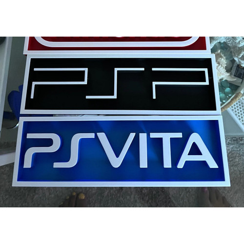 Sony Psp Logo 3d Placa Decoração Geek Retro PlayStation