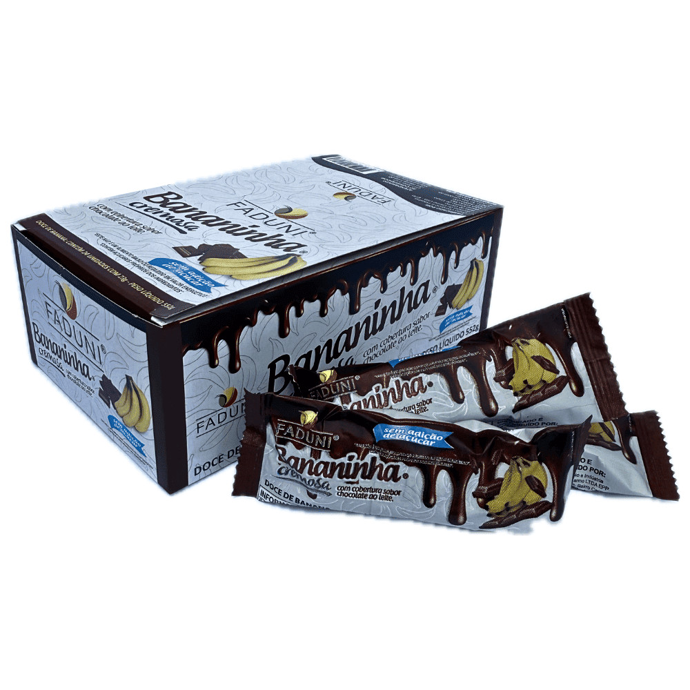 Bananinha Cremosa Com Chocolate Sem Adição De Açúcar Faduni em Oferta na Shopee