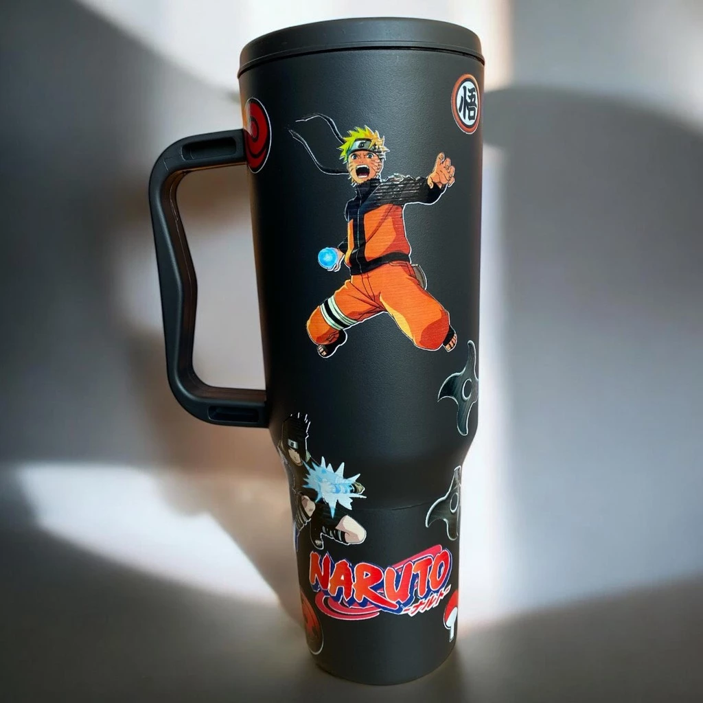 Copo com Canudo Na ru to Personalizado 1200ml Em Policarbonato + Brinde — imagem 1