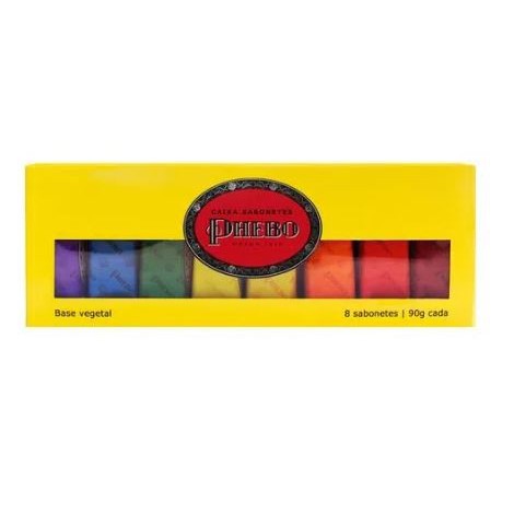 Kit Sabonetes de Glicerina Phebo Amarelo - 8 unidades 90g