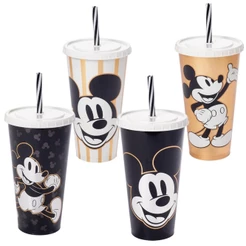 Copo Mickey Clássico Canudo Disney Plástico 700 Ml Plasútil