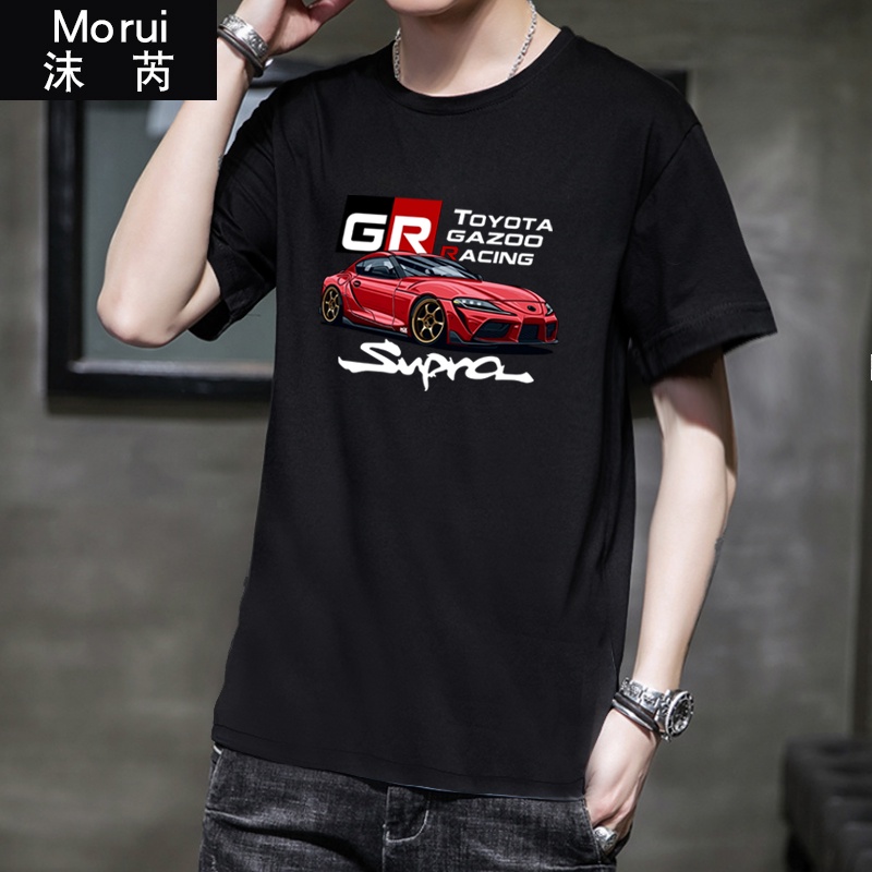 ATITUDE Toyota GR Corolla supra Crown Camry Camiseta de manga curta com estampa de carro modificada masculina e feminina