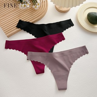 Finetooo Mulher Fio Dental Sem Costura Cintura Baixa Roupa Íntima Antibacteriana Calcinha Feminina Intimata Lingerie Cor Sólida