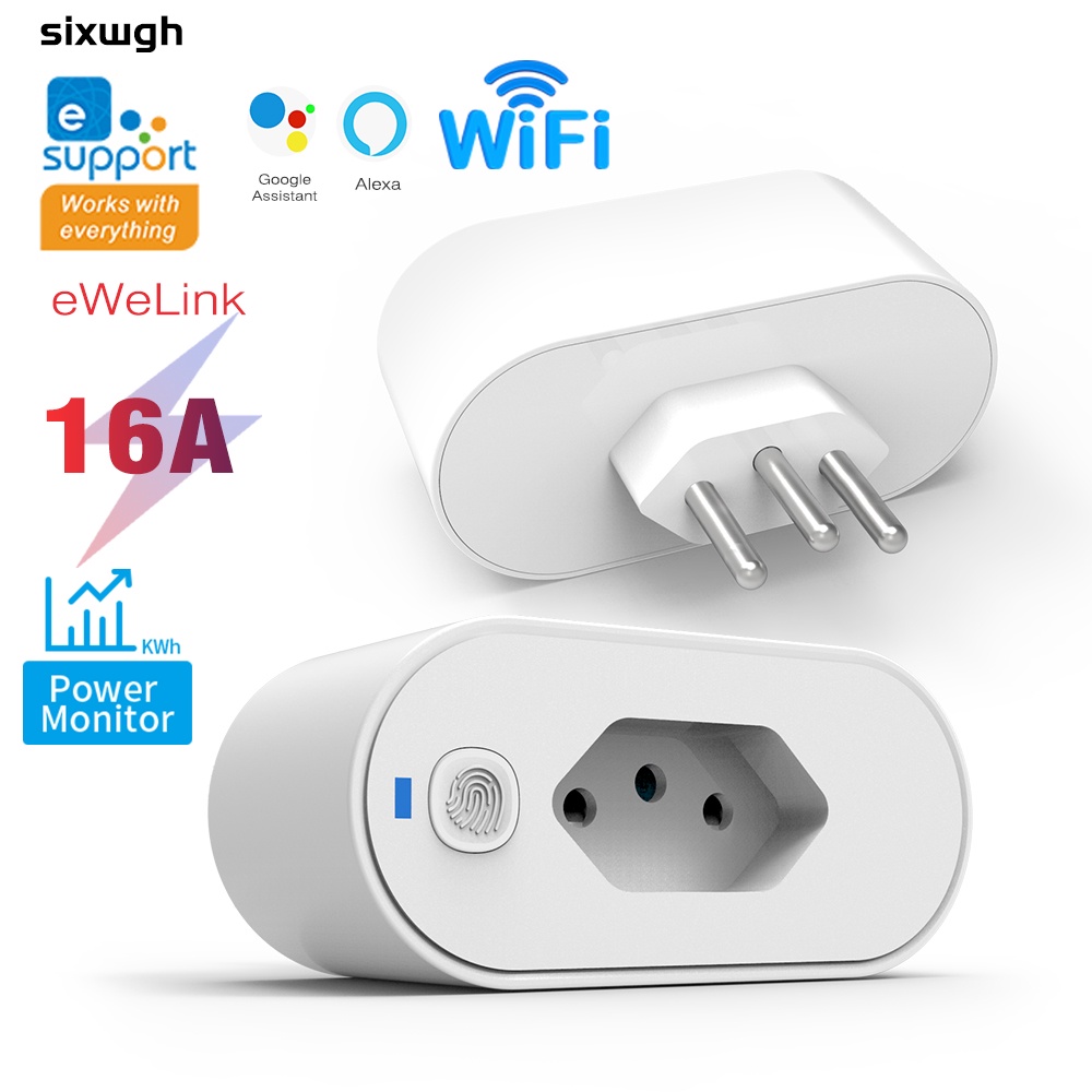 EWeLink 16A Wifi Tomada Inteligente Soquete Smart Socket switch Adaptador Suporte eWeLink APP Alexa Google Home Controle vioce