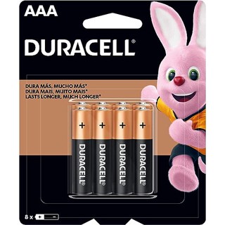 Kit 8 Unidades De Pilha Alcalina AAA Palito - Duracell