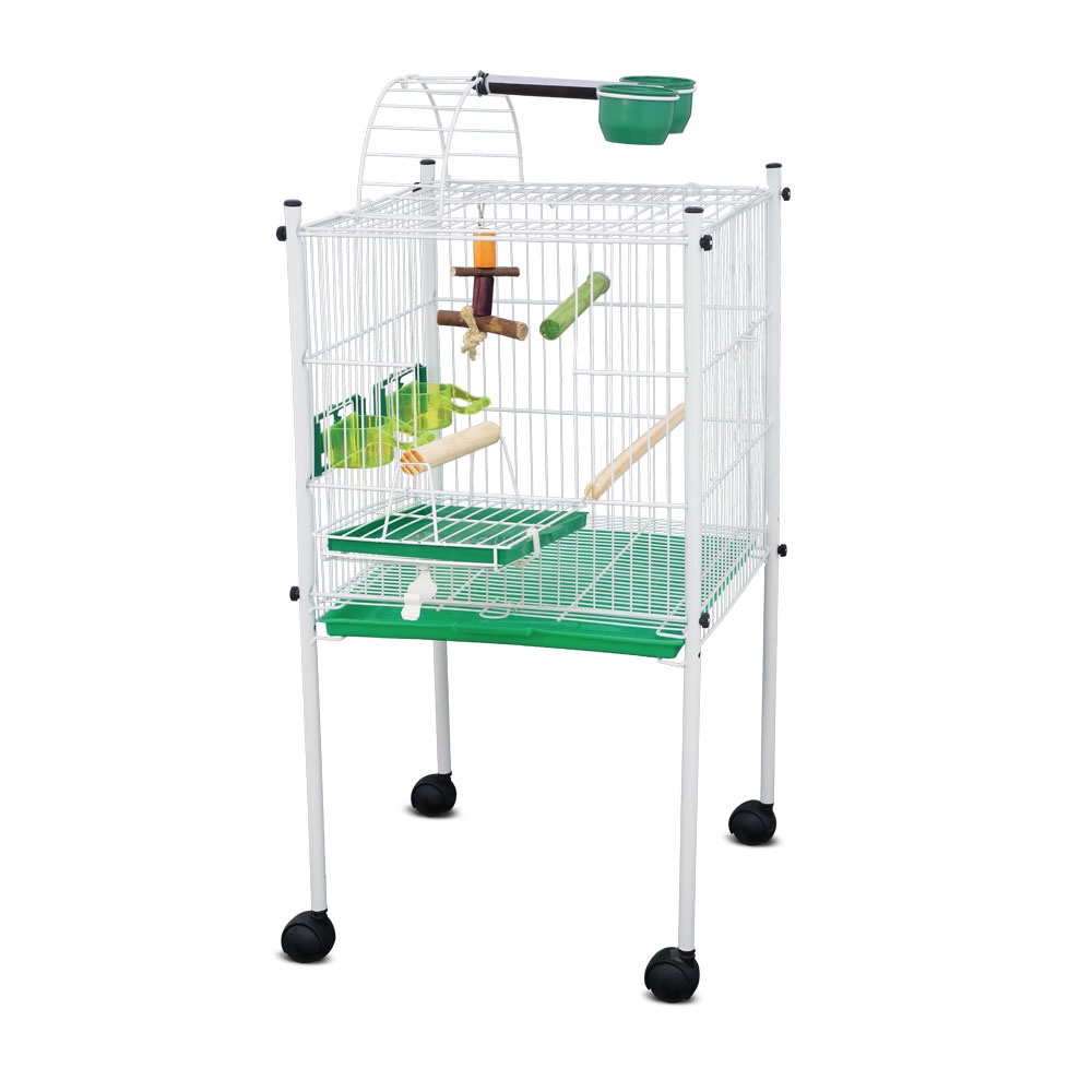 Viveiro Caçulinha para Calopsita Ringneck Branco Gaiola Divertida Psitacídeos Mansos