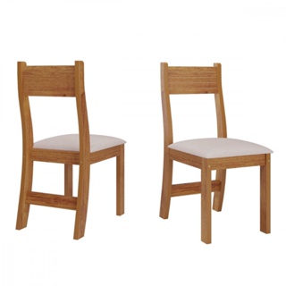 Kit 2 Cadeiras Brisa Mel Tecido Linho Amendoa Viero em Oferta na Shopee