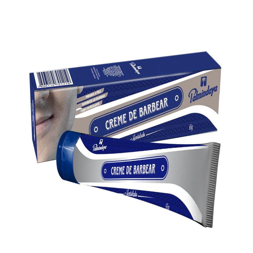 Creme de Barbear Mentolado Bisnaga 65g - Palmindaya em Oferta na Shopee