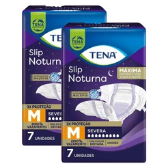 Kit 2 Fraldas Geriátricas Tena Noturna M 14 unidades