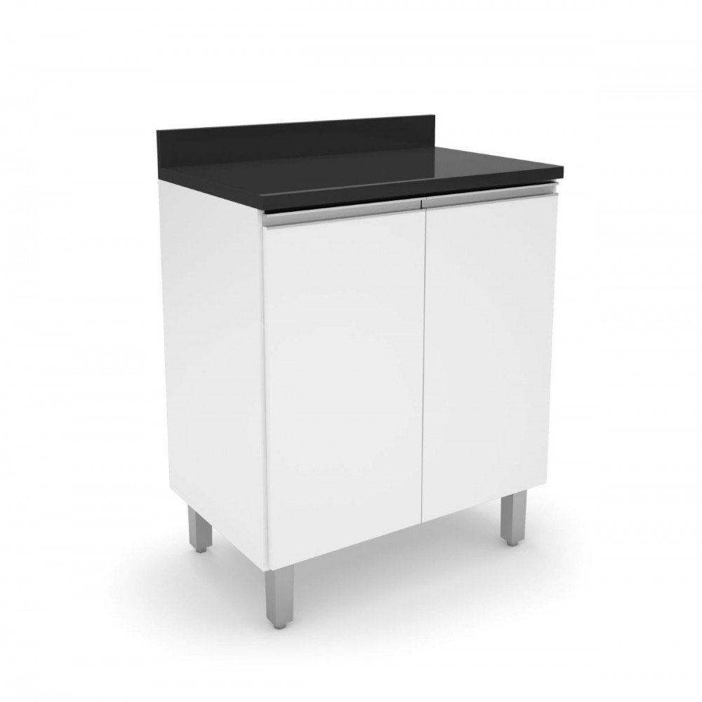 Balcao de Cozinha Top Class MDP Preto com Branco Brilho Batrol em Oferta na Shopee