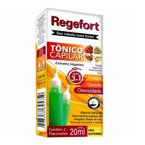 Tônico Capilar 3 em 1 Regefort 20ml - Skafe em Oferta na Shopee