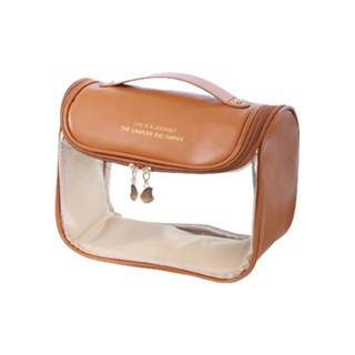Bolsa Cosmética Feminina de Grande Capacidade Feminina Portátil Saco Higiênico de Viagem Transparente MING