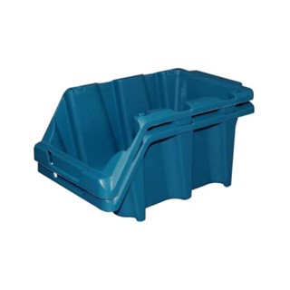 Gaveta Plastica Bin N5 Azul Empilhavel 10 Peças