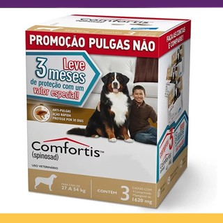 Comfortis Elanco 1620 mg para Cães de 27 a 54 Kg - 3 Comprimidos em Oferta na Shopee