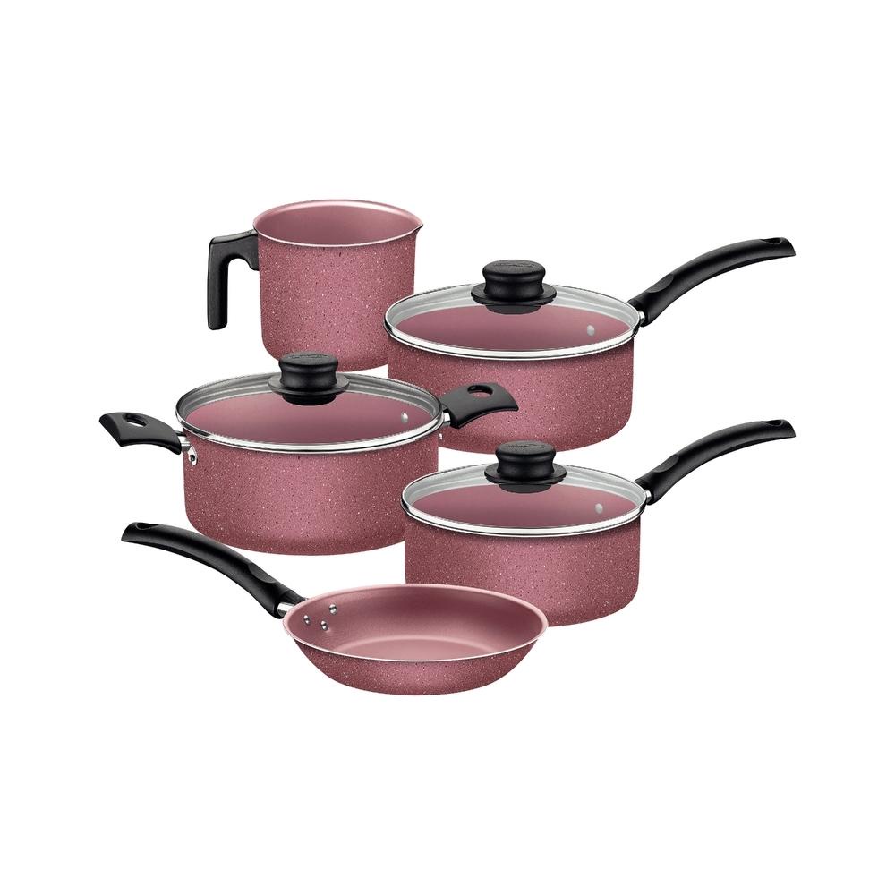 Jogo De Panelas 5 Peças Turim Cores Antiaderente Tramontina em Oferta na Shopee