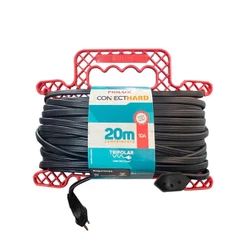 Cabo Extensão Prolongador 20 Metros Tripolar 10A Profissional Carretel