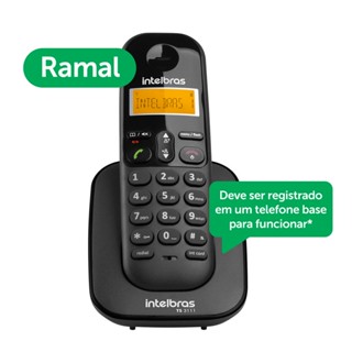 Ramal sem fio digital TS 3111 Preto Intelbras